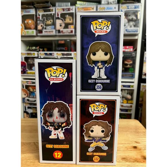 3 Ozzy Osbourne Funko Pops EXC White Purple Fringe 356 332 Diary Madman Album 12 - Picture 4 of 7